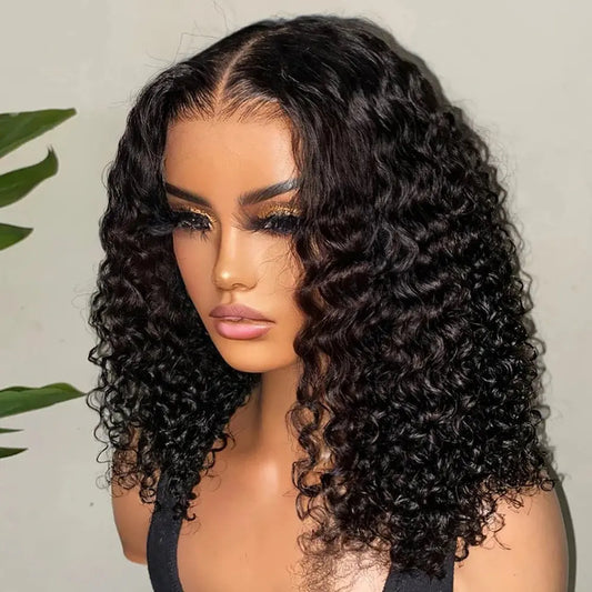 Wear And Go 13x4 Water Wave Bob Lace Wig For Women Curly 6x4 Glueless Human Hair Wig Ready To Go Human Hair Wigs Pre Cut No Lace T.L.H.M