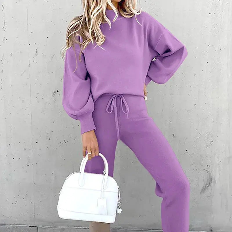 Turtleneck Sweatshirt & Pencil Pants 2-Piece Tracksuit T.L.H.M