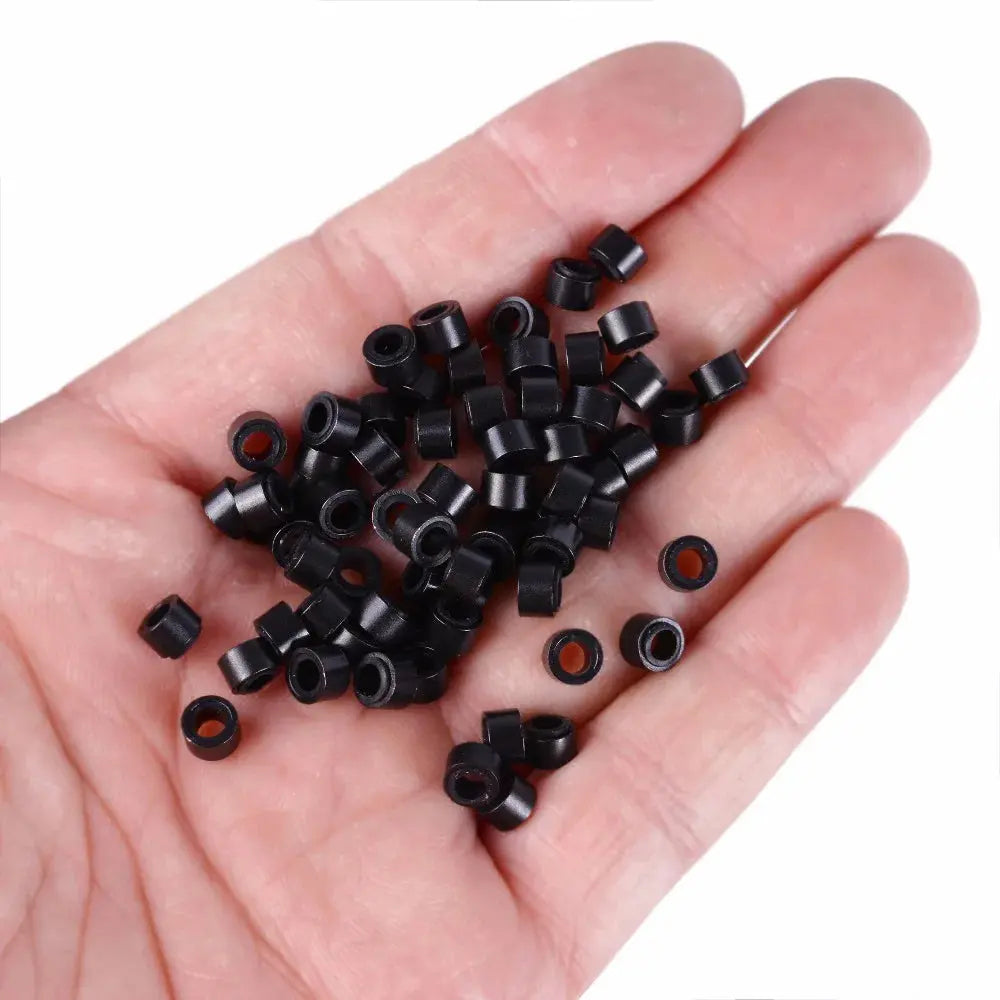 1000Pcs 5mm Silicone Lined Micro Rings Links Beads for I Tip Hair Extension Tools  9 Colors Optional T.L.H.M