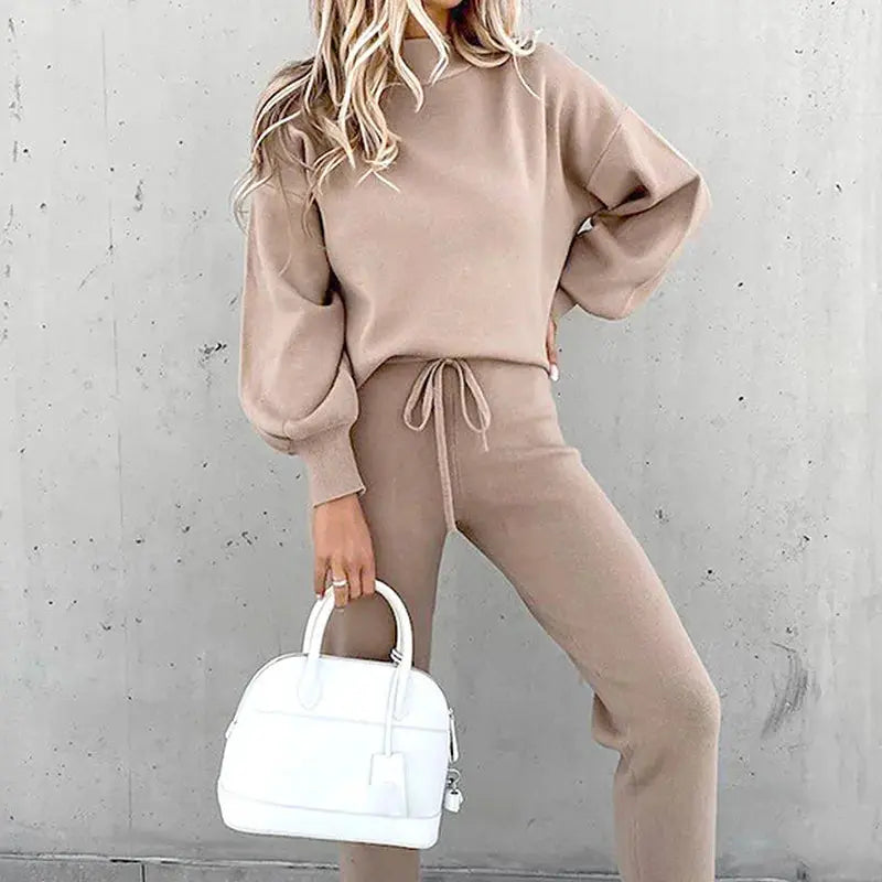 Turtleneck Sweatshirt & Pencil Pants 2-Piece Tracksuit T.L.H.M