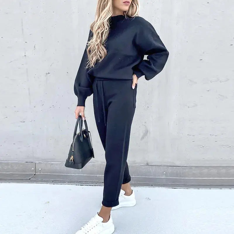 Turtleneck Sweatshirt & Pencil Pants 2-Piece Tracksuit T.L.H.M