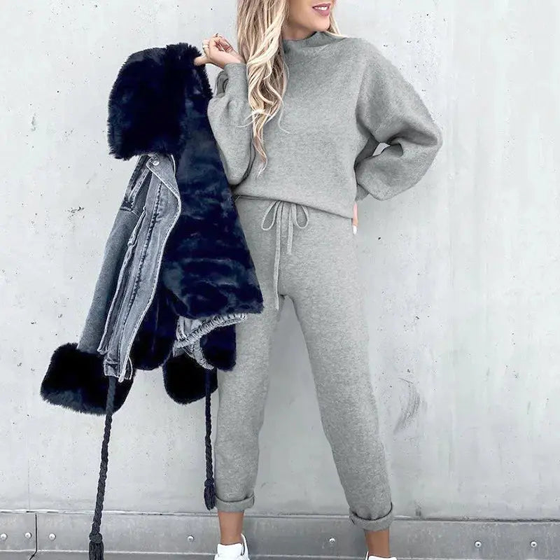 Turtleneck Sweatshirt & Pencil Pants 2-Piece Tracksuit T.L.H.M