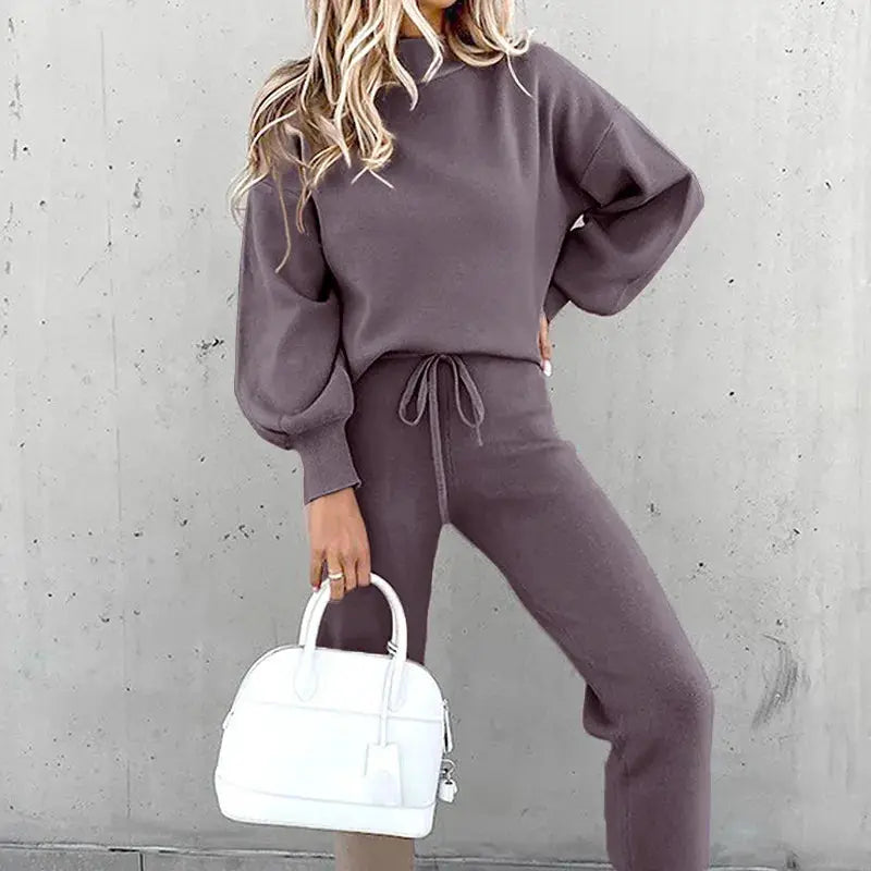 Turtleneck Sweatshirt & Pencil Pants 2-Piece Tracksuit T.L.H.M