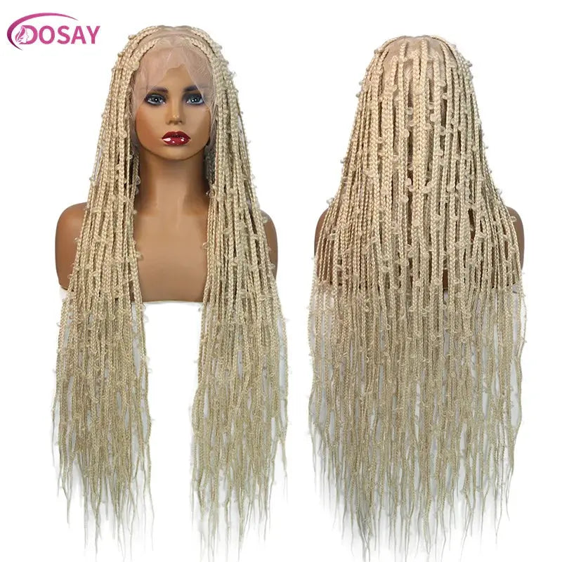 36" Butterfly Braided Full Lace Goddess Locs Box Braids Wig T.L.H.M