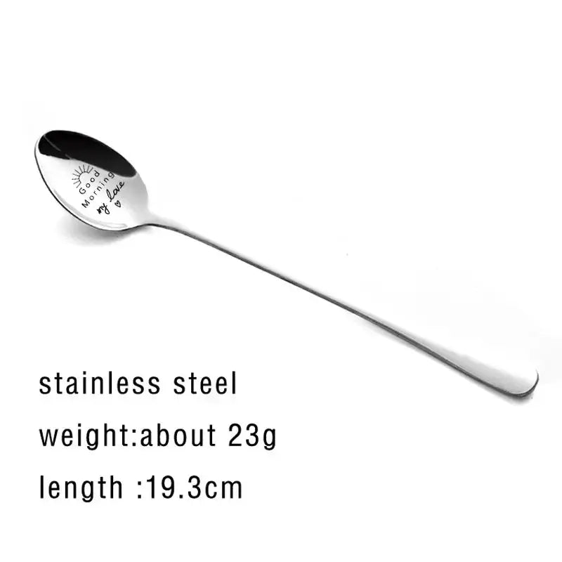 1pc Love Letter Stainless Steel Milk and Coffee Spoons T.L.H.M