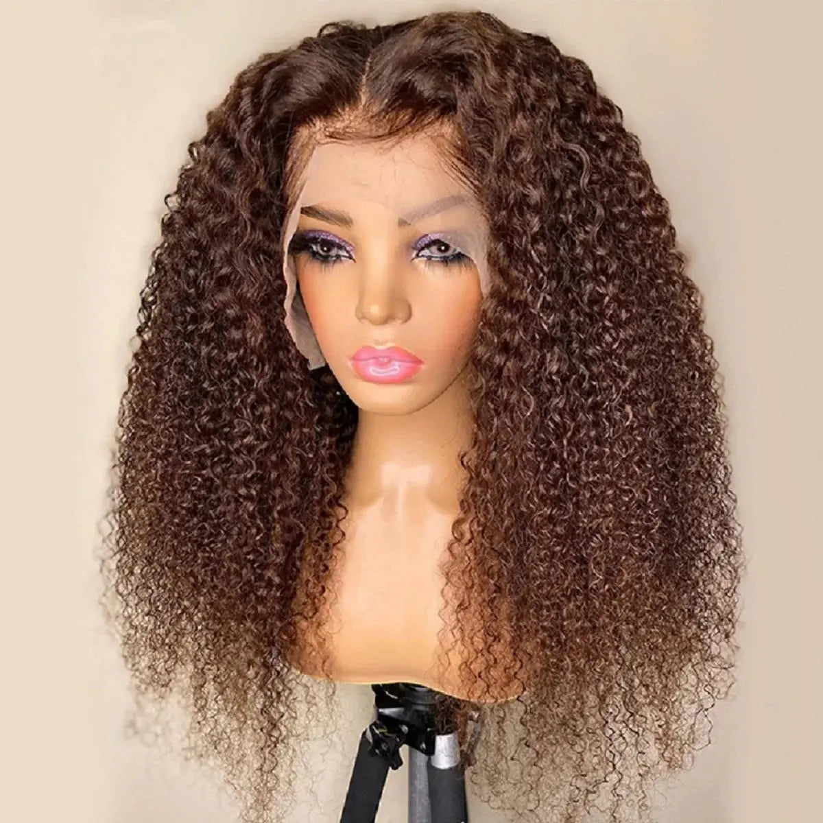 13x4 Chocolate Brown Lace Front Wigs Brazilian 13x6 Hd Lace Frontal Wig 100% Glueless Brown Curly Human Hair Wigs For Women Sale T.L.H.M