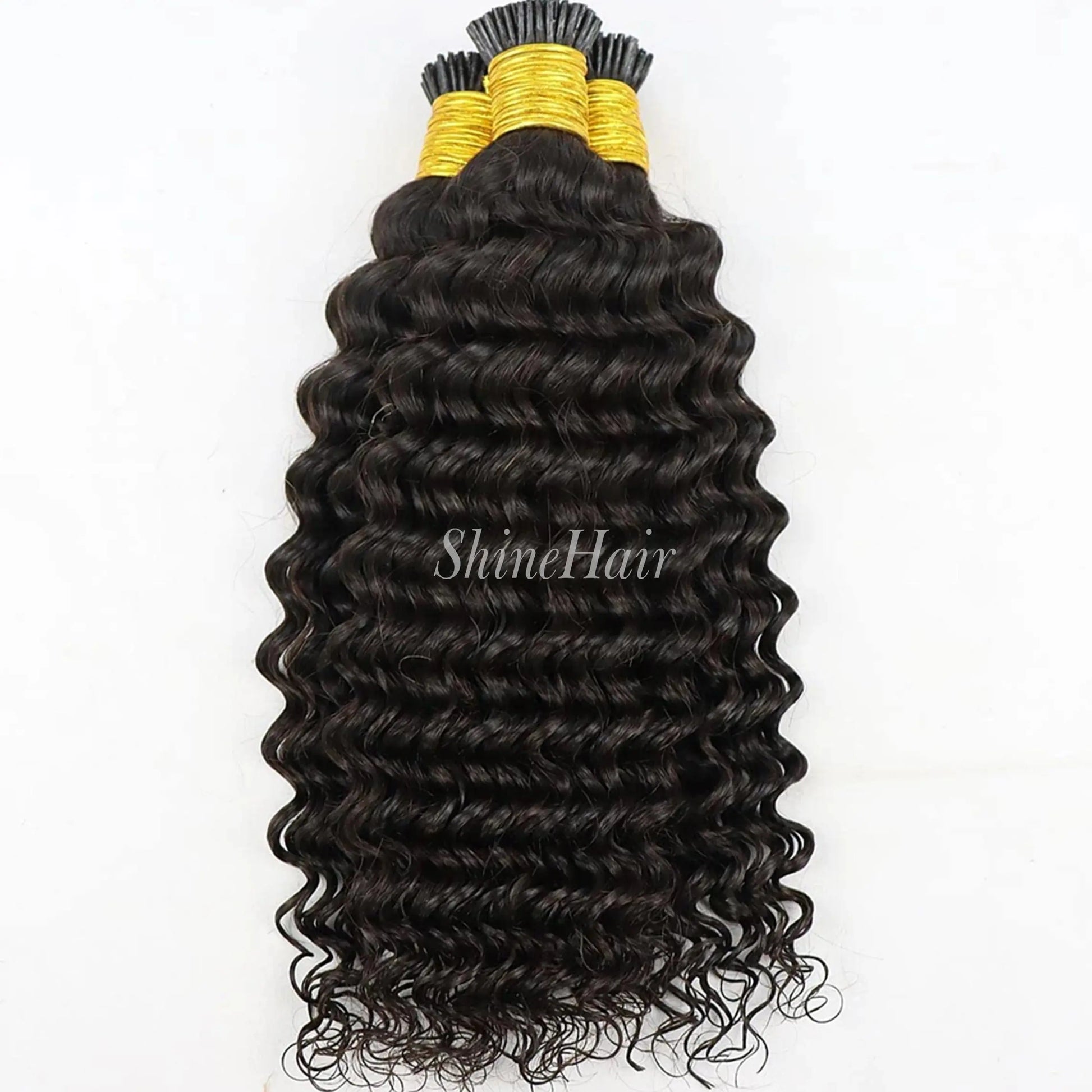 Water Wave Microlink Hair Extensions Remy Curly I Tip Hair Extensions Human Natural Hair Bundles For Black Women 50Strands/pack T.L.H.M