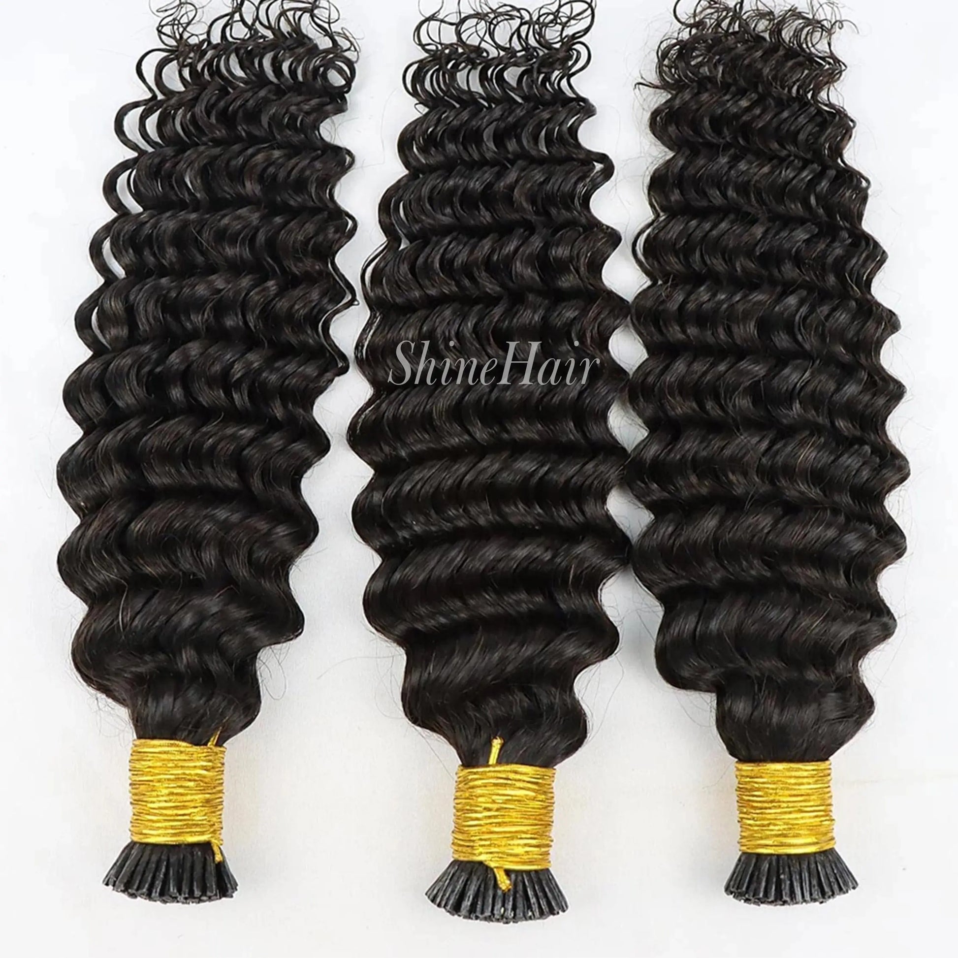 Water Wave Microlink Hair Extensions Remy Curly I Tip Hair Extensions Human Natural Hair Bundles For Black Women 50Strands/pack T.L.H.M