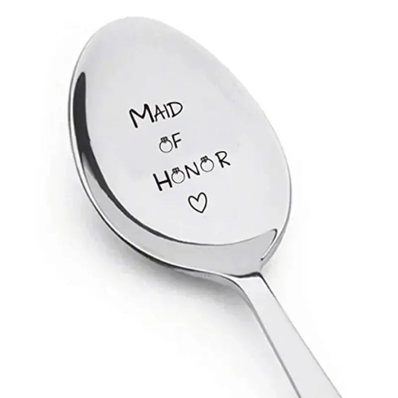 1pc Love Letter Stainless Steel Milk and Coffee Spoons T.L.H.M