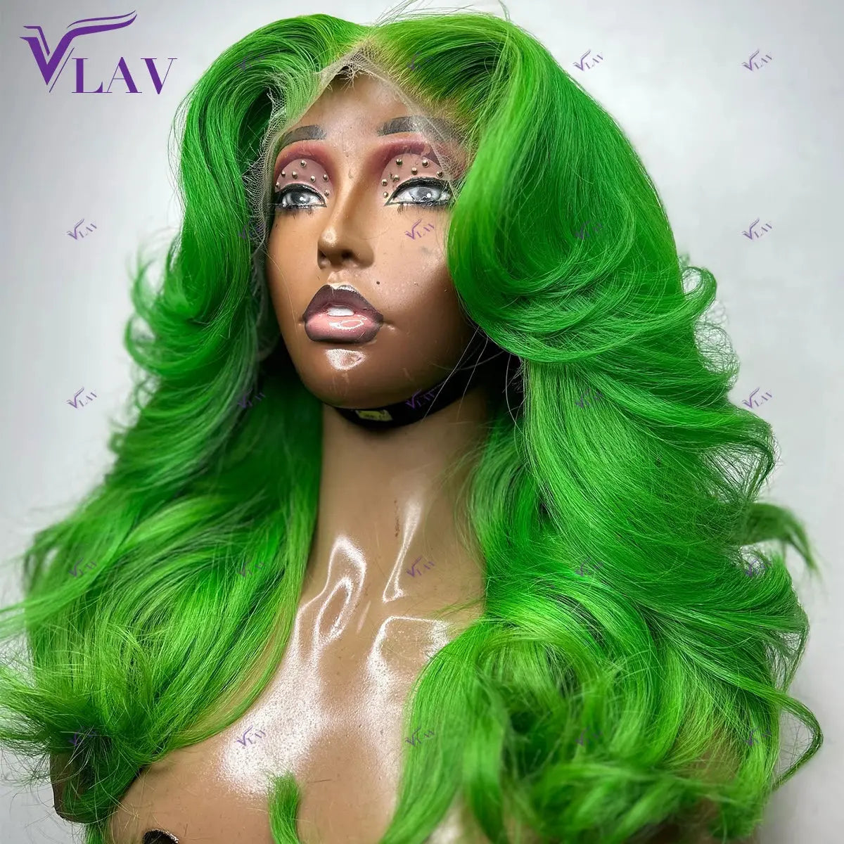 Green Color 360 HD Transparent Lace Front Wig T.L.H.M