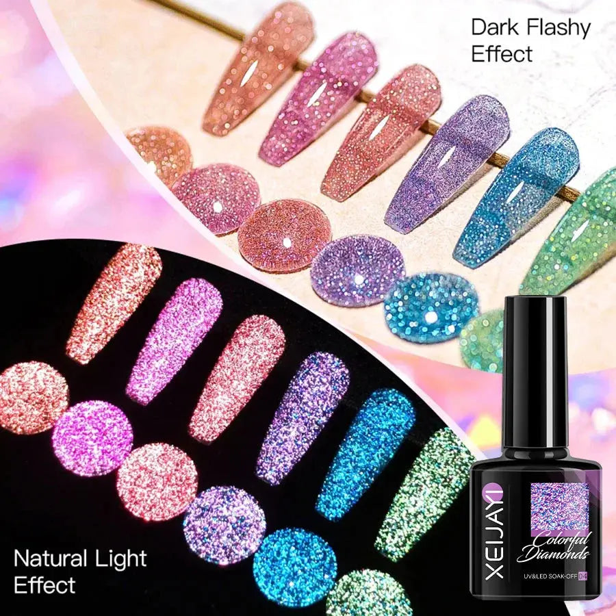 8ml Reflective Glitter Gel Polish – Super Flash Diamond UV/LED T.L.H.M