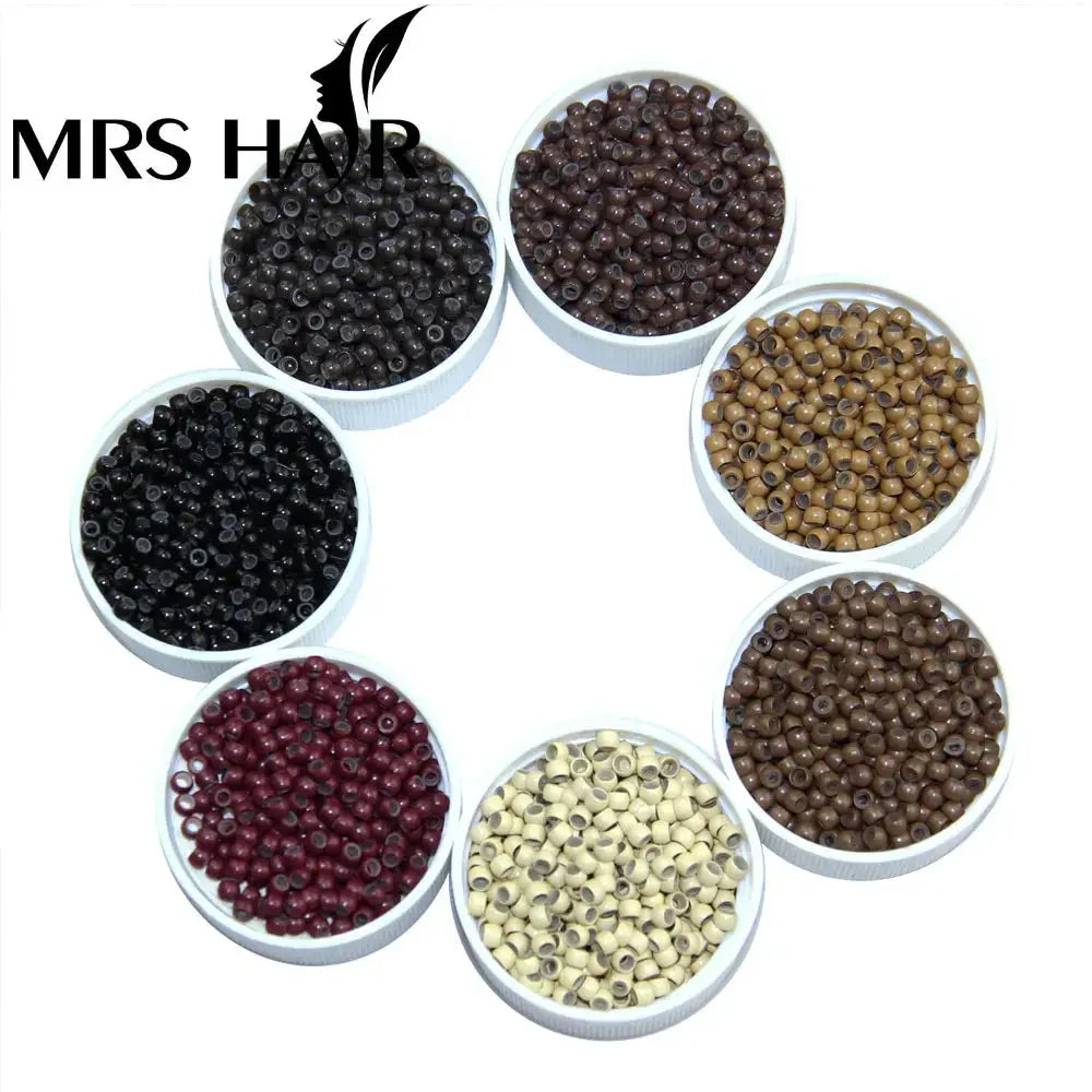 500pcs Silicone Hair Beads Nano Ring Micro Beads Fashion Salon Hairstylist Dreadlock Hair Extension Tools 8 Colors T.L.H.M