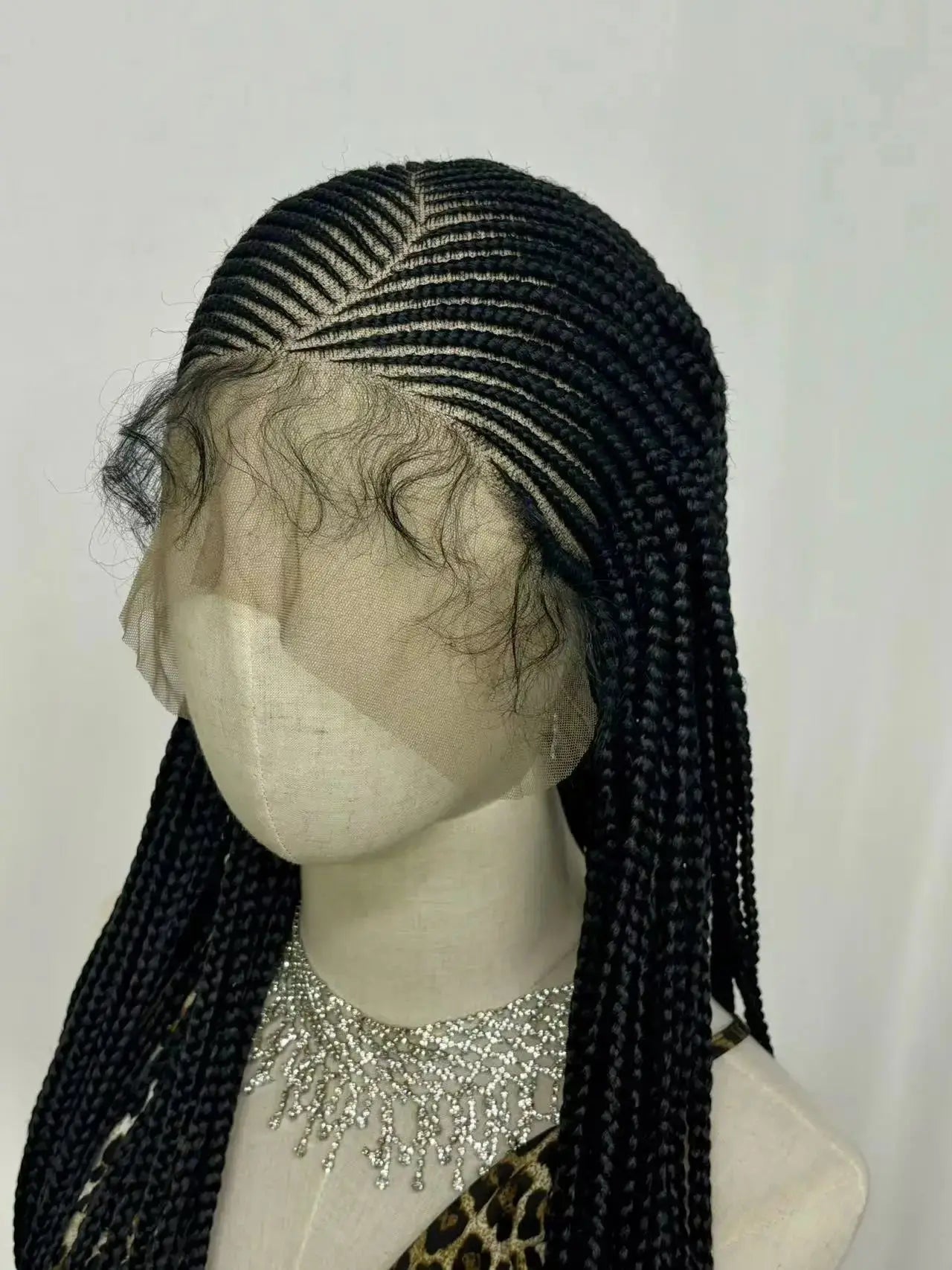 Cornrow Box Synthetic Braided Full 360 Lace Wigs T.L.H.M