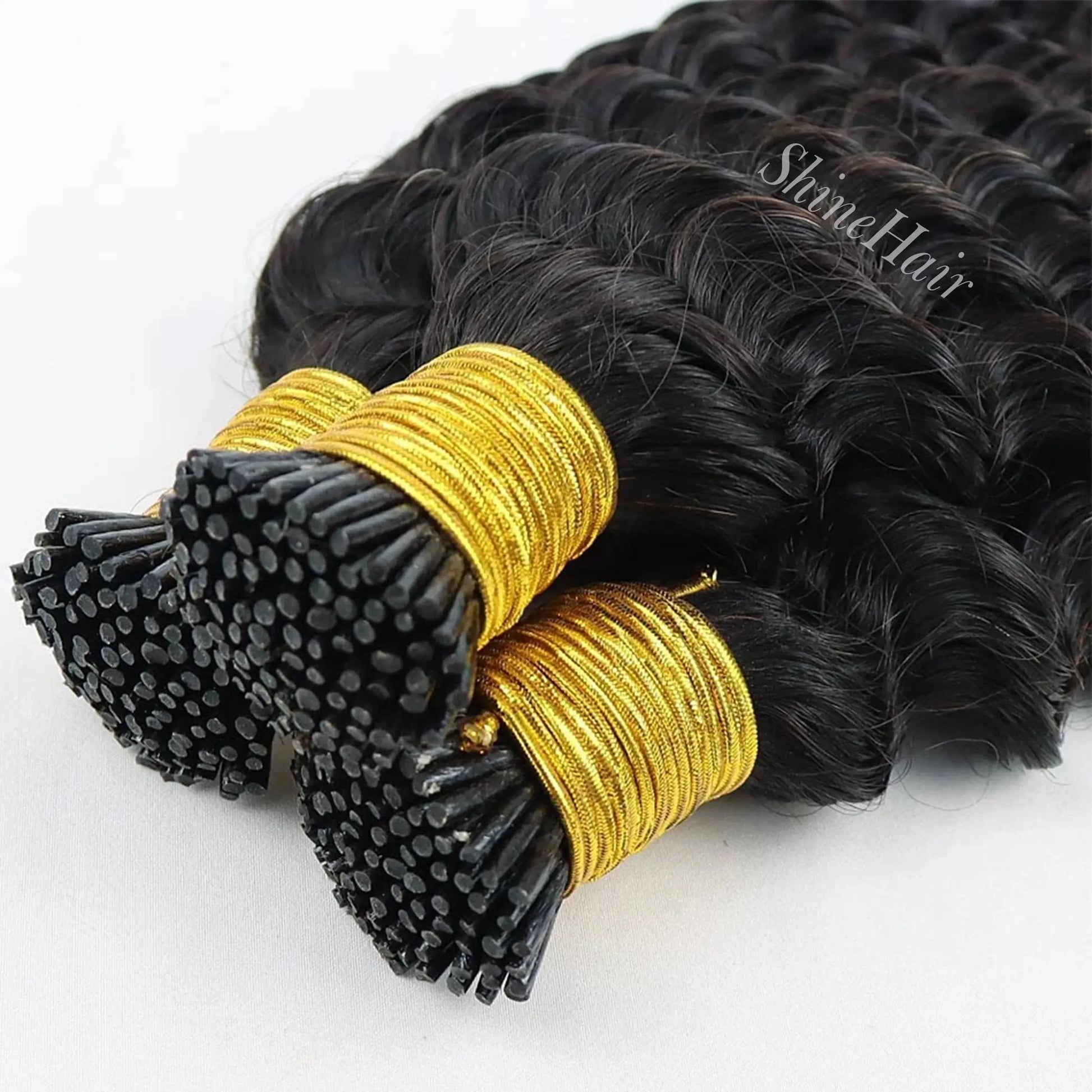 Water Wave Microlink Hair Extensions Remy Curly I Tip Hair Extensions Human Natural Hair Bundles For Black Women 50Strands/pack T.L.H.M