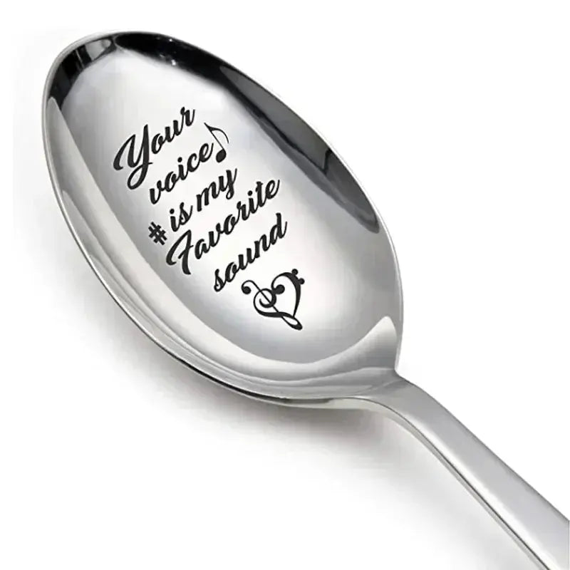 1pc Love Letter Stainless Steel Milk and Coffee Spoons T.L.H.M