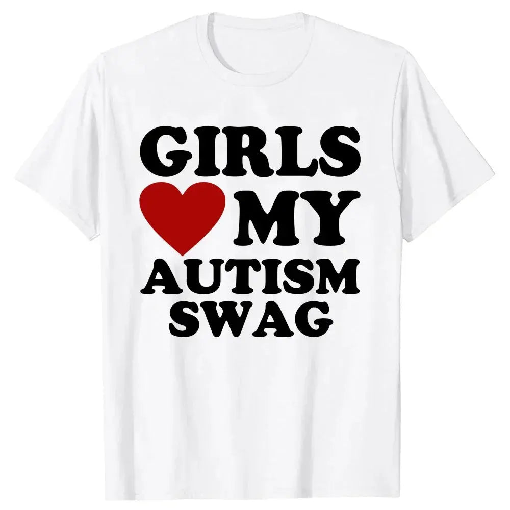 Girls Love My Autism Swag Funny Autistic Awareness T Shirts T.L.H.M