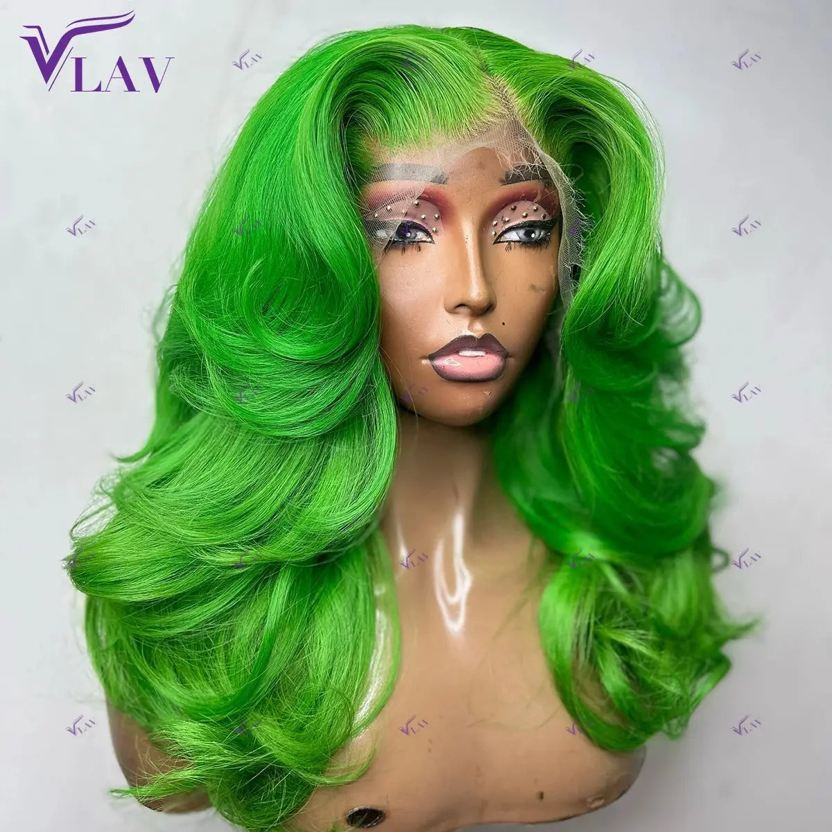 Green Color 360 HD Transparent Lace Front Wig T.L.H.M