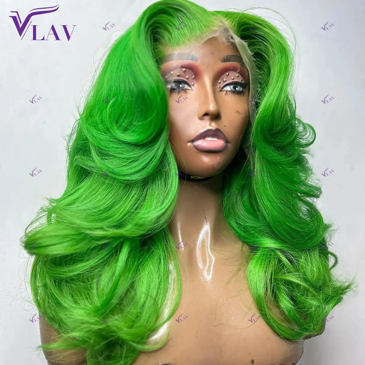 Green Color 360 HD Transparent Lace Front Wig T.L.H.M