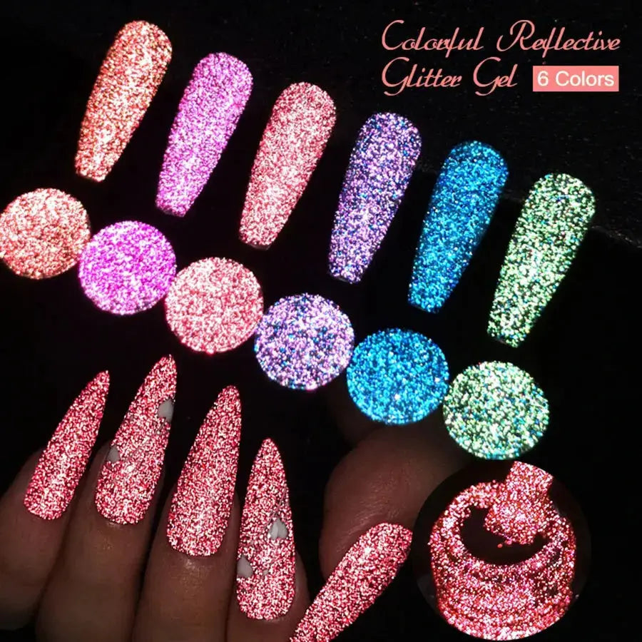 8ml Reflective Glitter Gel Polish – Super Flash Diamond UV/LED T.L.H.M