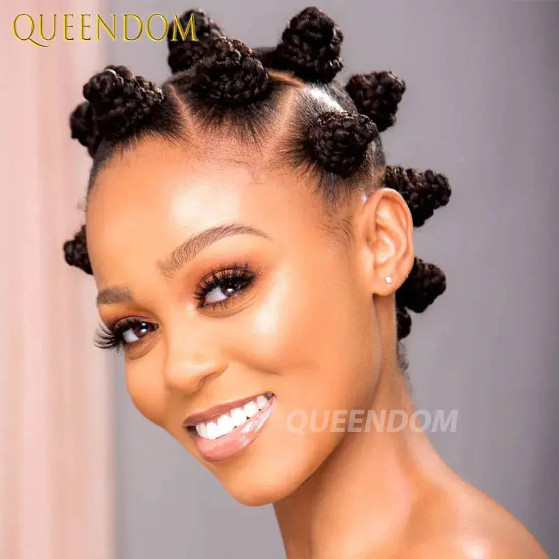 Bantu Knots Braided Wig Synthetic Jumbo Braids Wig Knotless T.L.H.M