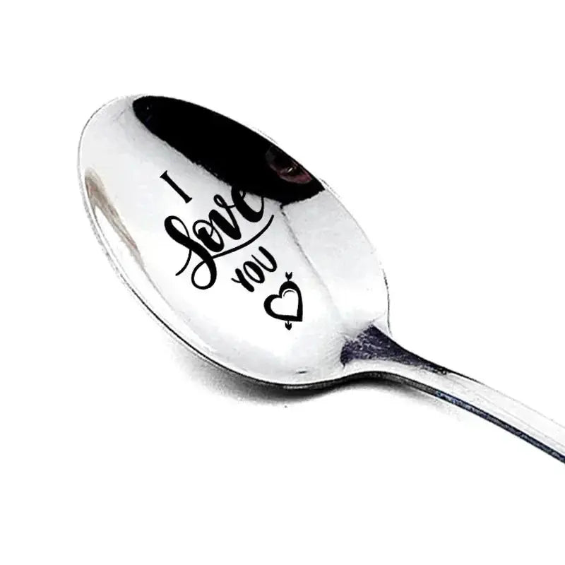 1pc Love Letter Stainless Steel Milk and Coffee Spoons T.L.H.M