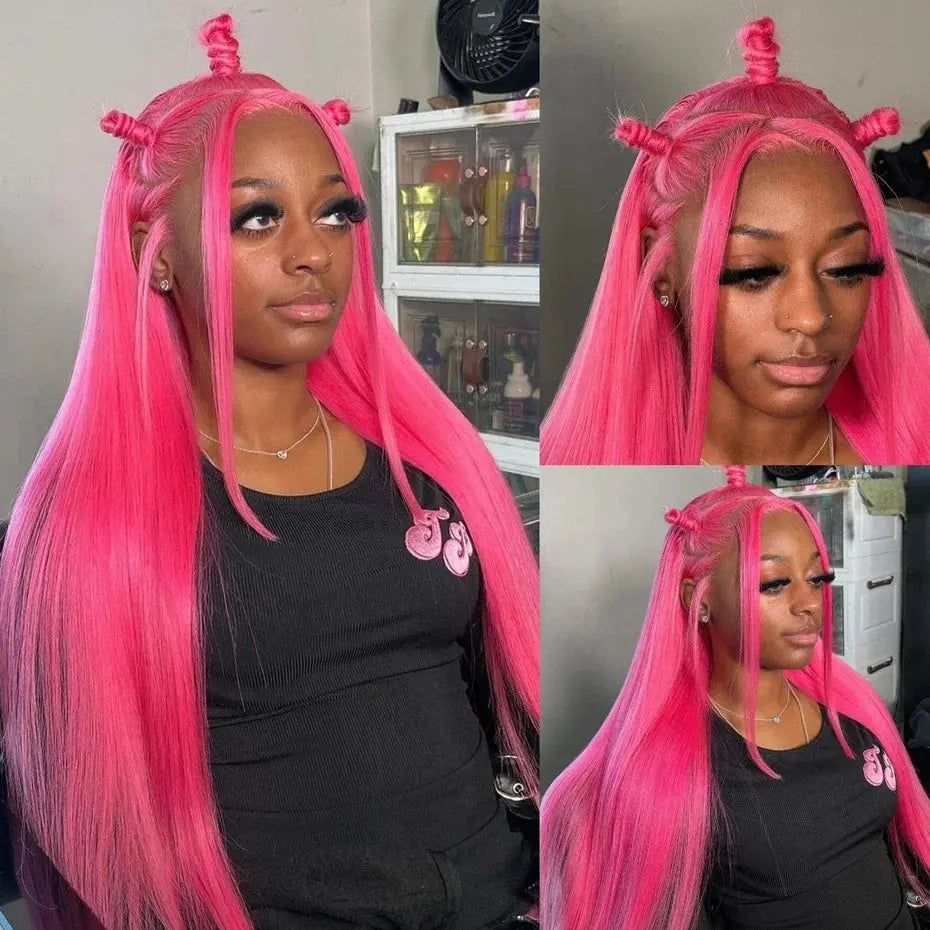 Ombre Hot Pink Body Wave Lace Front Wig T.L.H.M