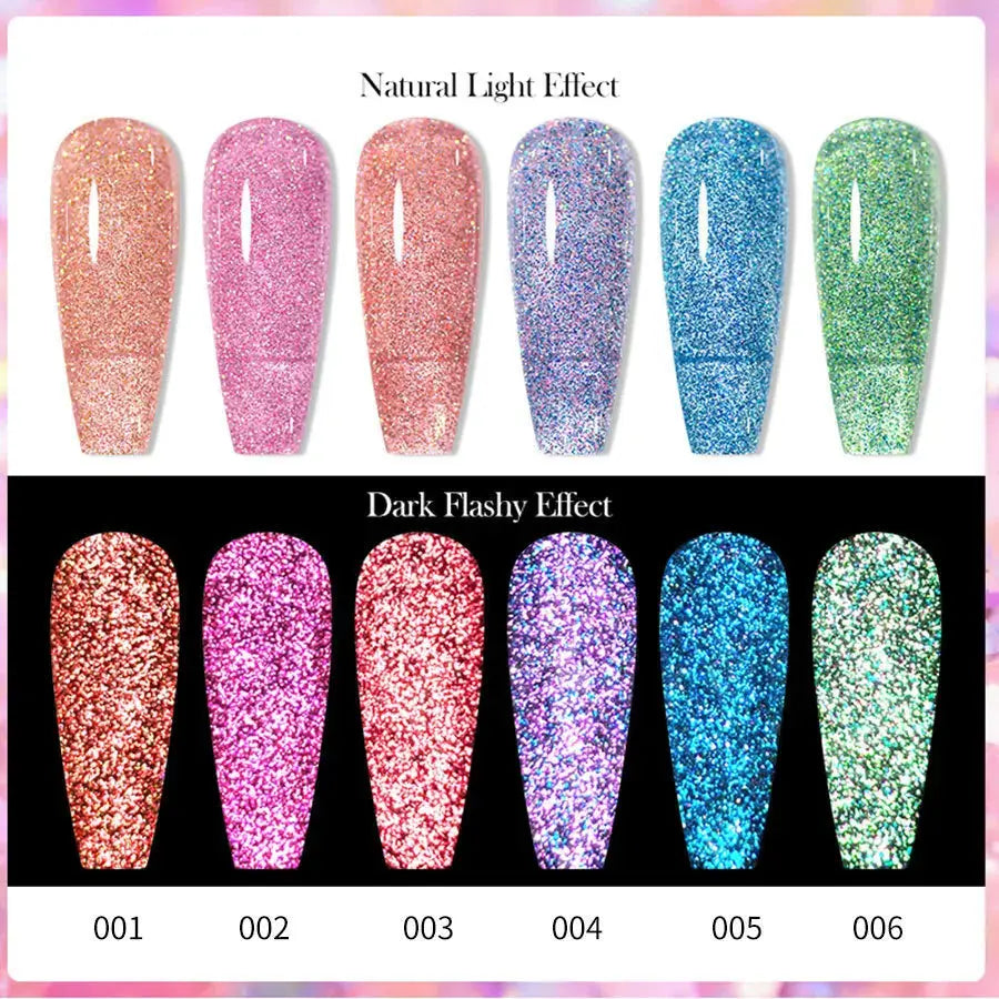 8ml Reflective Glitter Gel Polish – Super Flash Diamond UV/LED T.L.H.M