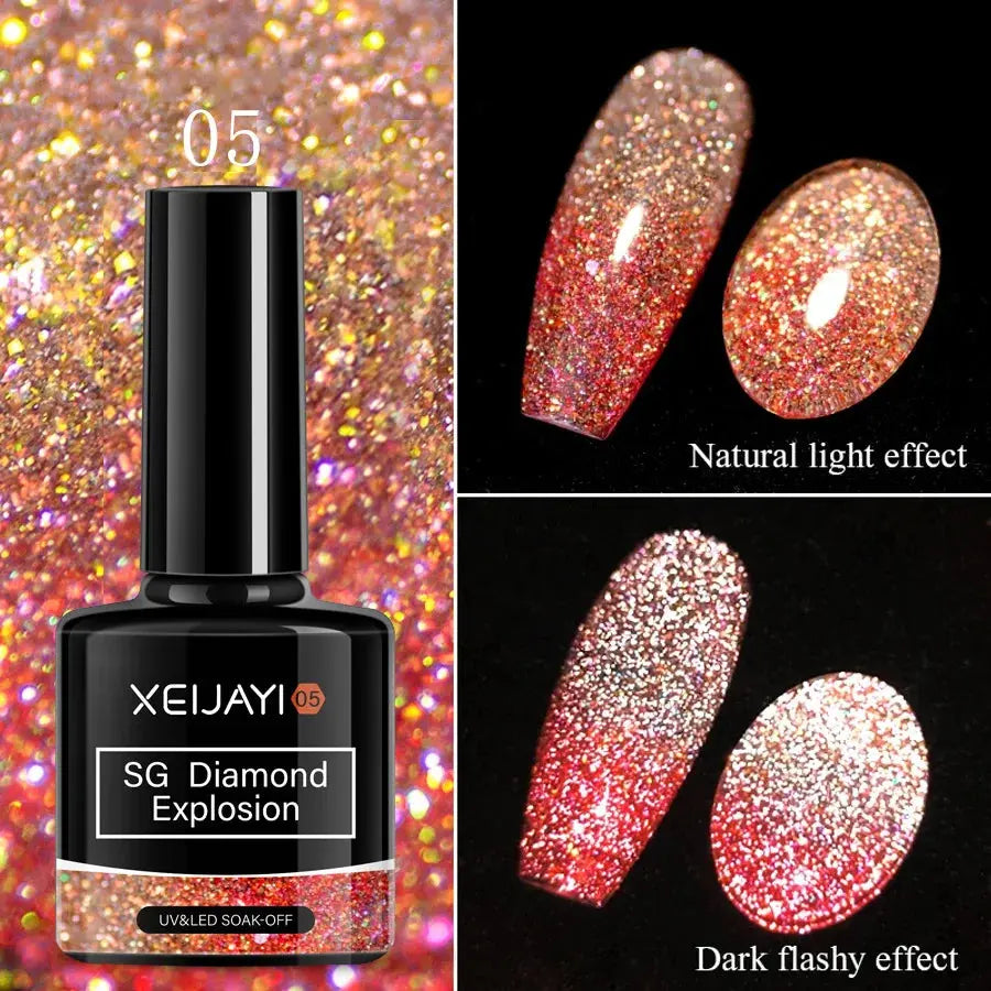 8ml Reflective Glitter Gel Polish – Super Flash Diamond UV/LED T.L.H.M