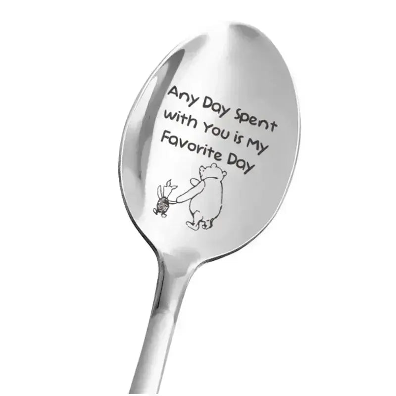 1pc Love Letter Stainless Steel Milk and Coffee Spoons T.L.H.M