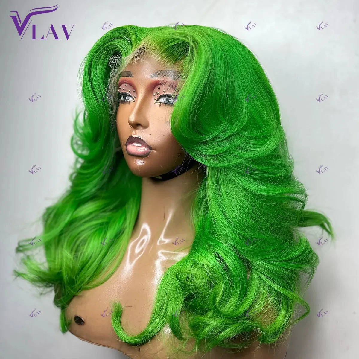 Green Color 360 HD Transparent Lace Front Wig T.L.H.M