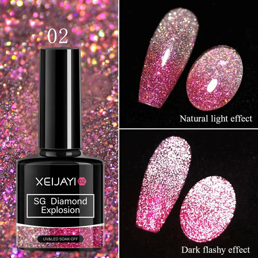 8ml Reflective Glitter Gel Polish – Super Flash Diamond UV/LED T.L.H.M